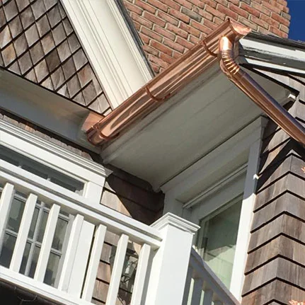 copper gutter installation Old Bethpage ny
